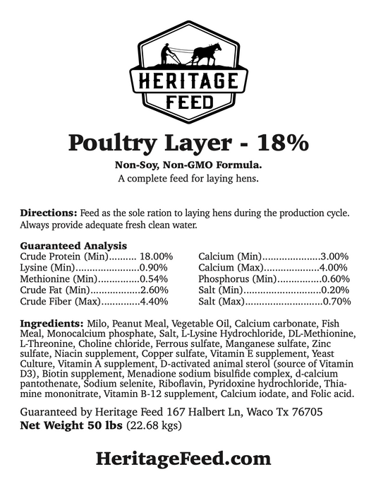 NON-GMO Layer Ration 18%