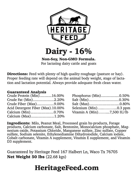 NON-GMO Dairy Ration 16%